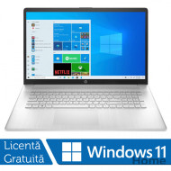 Laptop Nou HP 17-CN1063, Intel Core i5-1155G7 1.00 - 4.50GHz, 12GB DDR4, 512GB SSD, 17.3 Inch Full HD IPS, Windows 11 Home, Natural Silver