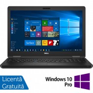 Laptop Dell Latitude 5580, CPU Intel i5-7300U, 16GB DDR4, 256GB SSD, 15.6  Full HD, Webcam + Windows 10 Pro