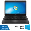Laptop HP ProBook 6470b, Intel Core i3-3120M 2.50GHz, 4GB DDR3, 320GB SATA, DVD-RW, 14 Inch, Webcam + Windows 10 Home