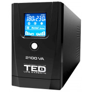 UPS TED Line Interactive 2100VA/1200W, display LCD, 2x Schuko