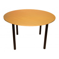 Masa Arthur, Blat Lemn, Culoare Fag, Picioare metalice, Forma Rotunda