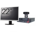 Pachet Calculator Fujitsu E410, Intel Core i3-3220 3.30GHz, 4GB DDR3, 500GB SATA + Monitor 22Inch + Webcam + Tastatura si Mouse