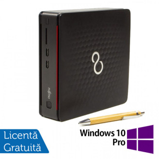 Calculator Fujitsu Esprimo Q520 USFF, Intel Core i3-4160T 3.10GHz, 4GB DDR3, 500GB SATA, DVD-RW + Windows 10 Pro