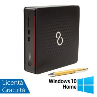 Calculator Fujitsu Esprimo Q520 USFF, Intel Core i3-4160T 3.10GHz, 8GB DDR3, 240GB SSD, DVD-RW + Windows 10 Home