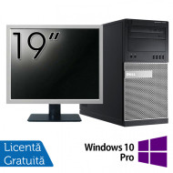 Pachet Calculator Dell OptiPlex 7010 Tower, Intel Core i5-3470 3.20GHz, 4GB DDR3, 500GB SATA, DVD-RW + Monitor 19 Inch + Windows 10 Pro