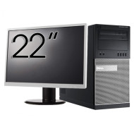 Pachet Calculator Dell OptiPlex 7010 Tower, Intel Core i5-3470 3.20GHz, 4GB DDR3, 500GB SATA, DVD-RW + Monitor 22 Inch