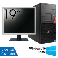 Pachet Calculator Fujitsu Siemens P720, Intel Core i3-4130 3.40GHz, 4GB DDR3, 500GB SATA, DVD-ROM + Monitor 19 Inch + Windows 10 Home