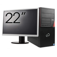 Pachet Calculator Fujitsu Siemens P720, Intel Core i3-4130 3.40GHz, 4GB DDR3, 500GB SATA, DVD-ROM + Monitor 22 Inch