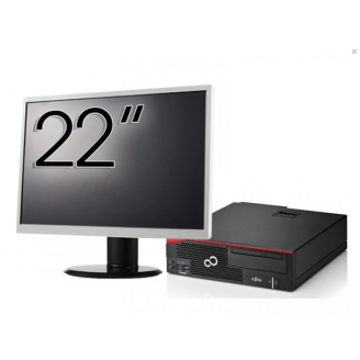 Pachet Calculator Fujitsu Esprimo D756 Desktop, Intel Core i5-6500 3.20GHz, 8GB DDR4, 240GB SSD, DVD-ROM + Monitor 22 Inch + Windows 10 Home