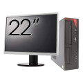 Pachet Calculator Fujitsu E420 Desktop, Intel Core i5-4460 3.20GHz, 8GB DDR3, 120GB SSD, DVD-RW + Monitor 22 Inch
