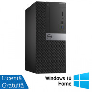 Calculator DELL Optiplex 3040 Tower, Intel Core i3-6100 3.70GHz, 4GB DDR3, 500GB SATA + Windows 10 Home