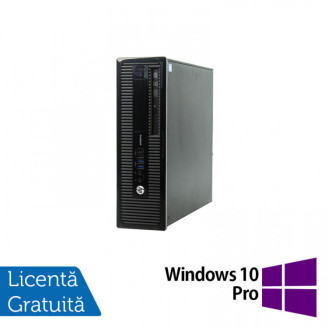Calculator Refurbished HP 400 G1 SFF, Intel Core i3-4130 3.40GHz, 8GB DDR3, 500GB SATA, DVD-RW + Windows 10 Pro