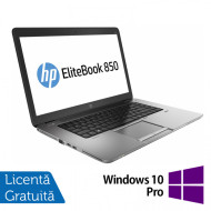 Laptop Refurbished HP EliteBook 850 G3, Intel Core i5-6200U 2.30GHz, 8GB DDR3, 240GB SSD, 15.6 Inch Full HD, Tastatura Numerica, Webcam + Windows 10 Pro