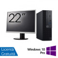 Pachet Calculator Refurbished DELL OptiPlex 3070 SFF, Intel Core i5-9500 3.00 - 4.40GHz, 8GB DDR4, 256GB SSD + Monitor 22 Inch + Windows 10 Pro