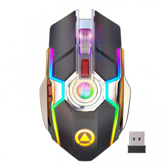 Mouse Nou pentru Gaming, E-Sports A5, 1600dpi, 7 Butoane, RGB, Wireless