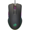 Mouse Nou pentru Gaming, HXSJ A867, 6400dpi, 7 Butoane, RGB, Negru, Cu Fir