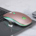 Mouse Nou YINDIAO A2, 1600dpi, 4 Butoane, RGB, Roz-Gold, Wireless