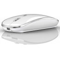 Mouse Nou ABL-M3, 1600dpi, 4 Butoane, Alb, Wireless, USB-A + USB-C Reciever