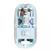 Mouse Nou M133, 2400dpi, 5 Butoane, Indicator Nivel Baterie, Transparent, Albastru, Wireless + Bluetooth