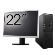Pachet Refurbished Calculator Lenovo S510 SFF, Intel Core i7-6700 3.40GHz, 8GB DDR4, 256GB SSD + Monitor 22 Inch + Windows 10 Pro