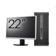Pachet Calculator Refurbished HP 800 G2 Tower, Intel Core i5-6500 3.20GHz, 8GB DDR4, 256GB SSD + Monitor 22 Inch + Windows 10 Home