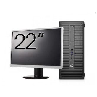 Pachet Calculator Refurbished HP 800 G2 Tower, Intel Core i5-6500 3.20GHz, 8GB DDR4, 256GB SSD + Monitor 22 Inch + Windows 10 Pro