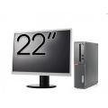 Pachet Calculator Refurbished LENOVO ThinkCentre M910s SFF, Intel Core i5-6500 3.20GHz, 8GB DDR4, 256GB SSD + Monitor 22 Inch + Windows 10 Pro