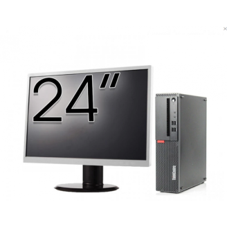 Pachet Calculator Refurbished LENOVO ThinkCentre M910s SFF, Intel Core i5-6500 3.20GHz, 8GB DDR4, 256GB SSD + Monitor 24 Inch + Windows 10 Pro