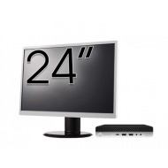 Pachet PC Refurbished HP ProDesk 600 G4 Mini, Intel Core i5-8500T 2.10 - 3.50GHz, 8GB DDR4, 256GB SSD + Monitor 24 Inch + Windows 10 Pro