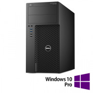 Workstation Refurbished Dell Precision 3620 Tower, Intel Xeon E3-1270 V5 3.60 - 3.90GHz, 32GB DDR4, 256GB NVME + 1TB HDD SATA, Placa video Nvidia M2000/4GB + Windows 10 Pro