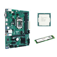 Placa de Baza Second Hand Asus PRIME H310M-DASH, Socket 1151v2, mATX + Procesor Intel Core i3-8100 3.60GHz + SSD NVME M.2 256GB