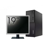 Pachet Second Hand Calculator LENOVO M710T Tower, Intel Core i3-6100 3.70GHz, 8GB DDR4, 256GB SSD, DVD-ROM + Monitor 19 Inch
