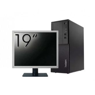 Pachet Second Hand Calculator LENOVO M710T Tower, Intel Core i3-6100 3.70GHz, 8GB DDR4, 256GB SSD, DVD-ROM + Monitor 19 Inch