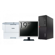 Pachet Second Hand Calculator LENOVO M710T Tower, Intel Core i3-6100 3.70GHz, 8GB DDR4, 256GB SSD, DVD-ROM + Monitor 19 Inch + Imprimanta Brother HL-L6300DW