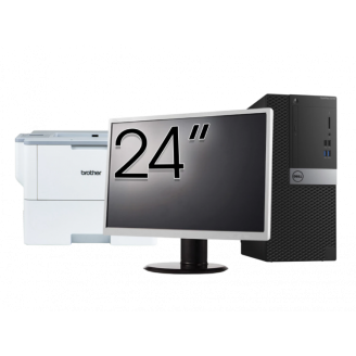 Pachet Second Hand Calculator DELL OptiPlex 5040 Tower, Intel Core i5-6500 3.20GHz, 8GB DDR3, 240GB SSD + Monitor 24 Inch + Imprimanta Brother HL-L6300DW