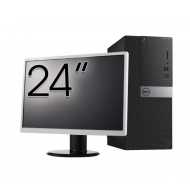 Pachet Second Hand Calculator DELL OptiPlex 5040 Tower, Intel Core i7-6700 3.40GHz, 8GB DDR3, 240GB SSD + Monitor 24 Inch