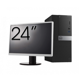 Pachet Second Hand Calculator DELL OptiPlex 5040 Tower, Intel Core i7-6700 3.40GHz, 8GB DDR3, 240GB SSD + Monitor 24 Inch