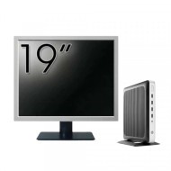 Pachet PC Second Hand HP T630 Thin Client, AMD GX-420GI 2.00GHz, 8GB DDR4, 128GB SSD + Monitor 19"