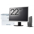 Pachet PC Second Hand HP T630 Thin Client, AMD GX-420GI 2.00GHz, 8GB DDR4, 128GB SSD + Monitor 22" & Imprimanta Brother HL-L6300DW