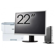 Pachet PC Second Hand HP T630 Thin Client, AMD GX-420GI 2.00GHz, 8GB DDR4, 128GB SSD + Monitor 22" & Imprimanta Brother HL-L6300DW