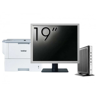 Pachet PC Second Hand HP T630 Thin Client, AMD GX-420GI 2.00GHz, 8GB DDR4, 128GB SSD + Monitor 19" & Imprimanta Brother HL-L6300DW
