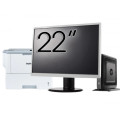 Pachet Calculator Second Hand HP T520 Mini PC, AMD GX-215JJ 1.50GHz, 4GB DDR3, 32GB Flash + Monitor 22" & Imprimanta Brother HL-L6300DW