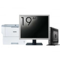 Pachet Calculator Second Hand HP T520 Mini PC, AMD GX-215JJ 1.50GHz, 4GB DDR3, 32GB Flash + Monitor 19" & Imprimanta Brother HL-L6300DW