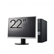 Pachet Calculator Second Hand DELL OptiPlex 7060 Mini PC, Intel Core i3-8100T 3.10GHz, 8GB DDR4, 256GB SSD + Monitor 22 Inch