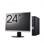 Pachet Calculator Second Hand DELL OptiPlex 7060 Mini PC, Intel Core i3-8100T 3.10GHz, 8GB DDR4, 256GB SSD + Monitor 24 Inch