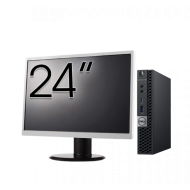 Pachet Calculator Second Hand DELL OptiPlex 7060 Mini PC, Intel Core i3-8100T 3.10GHz, 8GB DDR4, 256GB SSD + Monitor 24 Inch