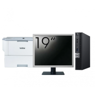 Pachet Calculator Second Hand DELL OptiPlex 7060 Mini PC, Intel Core i3-8100T 3.10GHz, 8GB DDR4, 256GB SSD + Monitor 19 Inch + Imprimanta Brother HL-L6300DW
