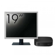 Pachet PC Second Hand HP T430 Thin Client, Intel Celeron N4000 1.10-2.60GHz, 2GB DDR4, 16GB SSD + Monitor 19"