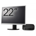 Pachet PC Second Hand HP T430 Thin Client, Intel Celeron N4000 1.10-2.60GHz, 2GB DDR4, 16GB SSD + Monitor 22"