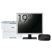 Pachet PC Second Hand HP T430 Thin Client, Intel Celeron N4000 1.10-2.60GHz, 2GB DDR4, 16GB SSD + Monitor 19" & Imprimanta Brother HL-L6300DW